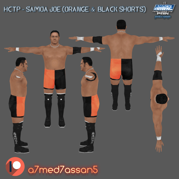 HCTP – Samoa Joe (Orange & Black Shorts) | PS2 Mod – Free&nbsp;Download