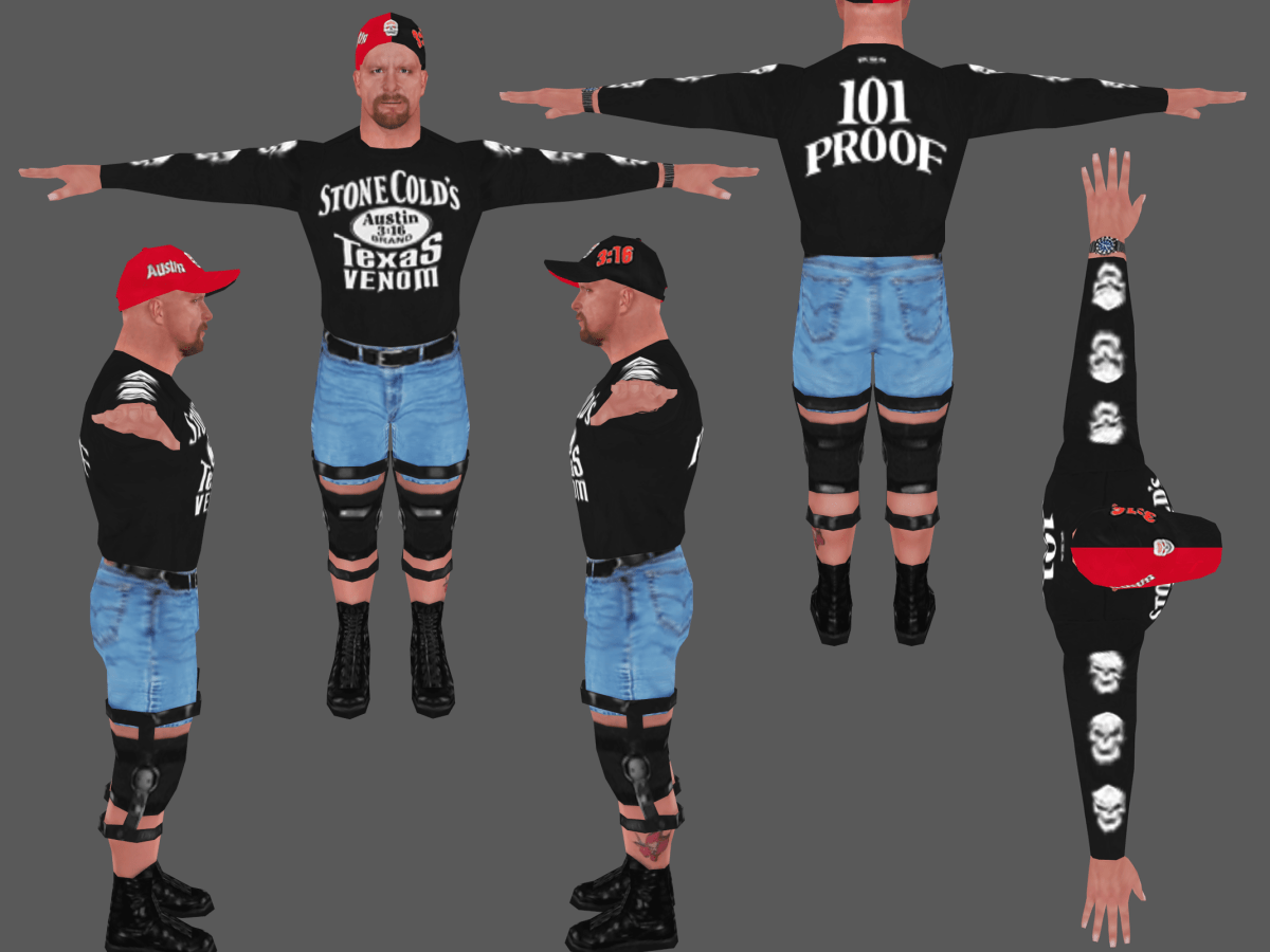 Steve Austin (Texas Venom w/ Cap) | HCTP&nbsp;Mods